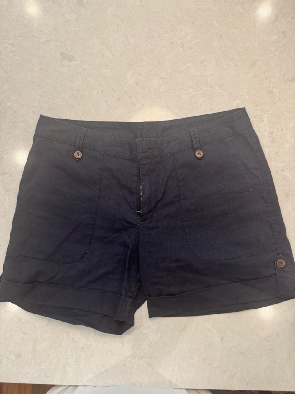 Women’s dark blue hemp and organic cotton shorts